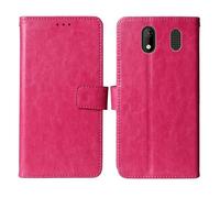 Cheshaoping Flip Premium Retro Business Cuir Housse Coque Etui Cas Couverture Protecteur Téléphone Case Portefeuille Cover pour Beafon Model C80 LTE 4G 1.77" (Rose)