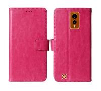 Cheshaoping Flip Premium Retro Business Cuir Housse Coque Etui Cas Couverture Protecteur Téléphone Case Portefeuille Cover pour Hammer Energy X 5.5" (Rose)
