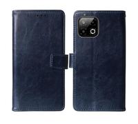 Cheshaoping Flip Premium Retro Business Cuir Housse Coque Etui Cas Couverture Protecteur Téléphone Case Portefeuille Cover pour Gigaset GS6 Pro 5G 6.67" (Bleu Fonce)