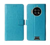 Cheshaoping Flip Premium Retro Business Cuir Housse Coque Etui Cas Couverture Protecteur Téléphone Case Portefeuille Cover pour Energizer Hard Case P28K 6.78" (Bleu)