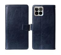 Cheshaoping Flip Premium Retro Business Cuir Housse Coque Etui Cas Couverture Protecteur Téléphone Case Portefeuille Cover pour SPC Zeus 2 Elite 6.7" (Bleu Fonce)