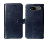 Cheshaoping Flip Premium Retro Business Cuir Housse Coque Etui Cas Couverture Protecteur Téléphone Case Portefeuille Cover pour MyPhone 7340 LTE 2.8" (Bleu Fonce)