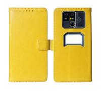 Cheshaoping Flip Premium Retro Business Cuir Housse Coque Etui Cas Couverture Protecteur Téléphone Case Portefeuille Cover pour AGM G3 Pro 5G 6.72" (Jaune)