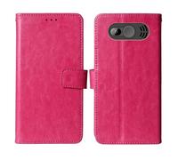 Cheshaoping Flip Premium Retro Business Cuir Housse Coque Etui Cas Couverture Protecteur Téléphone Case Portefeuille Cover pour SPC Fortune 2 Max 2.4" (Rose)
