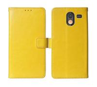 Cheshaoping Flip Premium Retro Business Cuir Housse Coque Etui Cas Couverture Protecteur Téléphone Case Portefeuille Cover pour Gigaset GL695 2.31" (Jaune)
