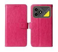 Cheshaoping Flip Premium Retro Business Cuir Housse Coque Etui Cas Couverture Protecteur Téléphone Case Portefeuille Cover pour Cubot Kingkong Dura 6.88" (Rose)