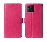 Cheshaoping Flip Premium Retro Business Cuir Housse Coque Etui Cas Couverture Protecteur Téléphone Case Portefeuille Cover pour Aligator S6600 Duo 6.6" (Rose)