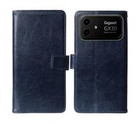 Cheshaoping Flip Premium Retro Business Cuir Housse Coque Etui Cas Couverture Protecteur Téléphone Case Portefeuille Cover pour Gigaset GX30 6.58" (Bleu Fonce)