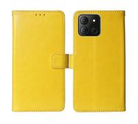 Cheshaoping Flip Premium Retro Business Cuir Housse Coque Etui Cas Couverture Protecteur Téléphone Case Portefeuille Cover pour Aligator S6600 Duo 6.6" (Jaune)
