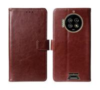 Cheshaoping Flip Premium Retro Business Cuir Housse Coque Etui Cas Couverture Protecteur Téléphone Case Portefeuille Cover pour Energizer Hard Case P28K 6.78" (Brun)