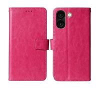 Cheshaoping Flip Premium Retro Business Cuir Housse Coque Etui Cas Couverture Protecteur Téléphone Case Portefeuille Cover pour Logicom Orion E1 6.75" (Rose)