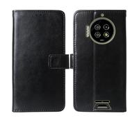 Cheshaoping Flip Premium Retro Business Cuir Housse Coque Etui Cas Couverture Protecteur Téléphone Case Portefeuille Cover pour Energizer Hard Case P28K 6.78" (Noir)