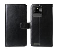 Cheshaoping Flip Premium Retro Business Cuir Housse Coque Etui Cas Couverture Protecteur Téléphone Case Portefeuille Cover pour Logicom EZY 2 5" (Noir)