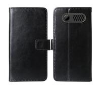 Cheshaoping Flip Premium Retro Business Cuir Housse Coque Etui Cas Couverture Protecteur Téléphone Case Portefeuille Cover pour Logicom Posh S85 2.51" (Noir)