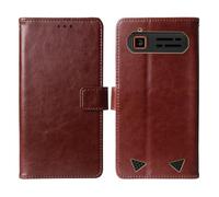 Cheshaoping Flip Premium Retro Business Cuir Housse Coque Etui Cas Couverture Protecteur Téléphone Case Portefeuille Cover pour Gigaset GLX8 Plus 2.4" (Brun)