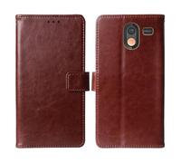 Cheshaoping Flip Premium Retro Business Cuir Housse Coque Etui Cas Couverture Protecteur Téléphone Case Portefeuille Cover pour Gigaset GL695 2.31" (Brun)