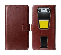 Cheshaoping Flip Premium Retro Business Cuir Housse Coque Etui Cas Couverture Protecteur Téléphone Case Portefeuille Cover pour FOSSiBOT F106 Plus 4G LTE 6.75" (Brun)