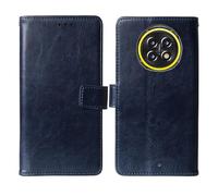 Cheshaoping Flip Premium Retro Business Cuir Housse Coque Etui Cas Couverture Protecteur Téléphone Case Portefeuille Cover pour CUBOT Kingkong ACE 5 6.74" (Bleu Fonce)