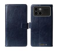 Cheshaoping Flip Premium Retro Business Cuir Housse Coque Etui Cas Couverture Protecteur Téléphone Case Portefeuille Cover pour Gigaset GX50 6.77" (Bleu Fonce)
