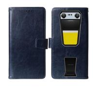 Cheshaoping Flip Premium Retro Business Cuir Housse Coque Etui Cas Couverture Protecteur Téléphone Case Portefeuille Cover pour FOSSiBOT F106 Plus 4G LTE 6.75" (Bleu Fonce)