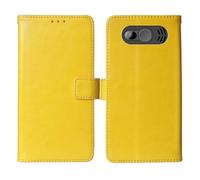 Cheshaoping Flip Premium Retro Business Cuir Housse Coque Etui Cas Couverture Protecteur Téléphone Case Portefeuille Cover pour SPC Fortune 2 Max 2.4" (Jaune)