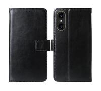 Cheshaoping Flip Premium Retro Business Cuir Housse Coque Etui Cas Couverture Protecteur Téléphone Case Portefeuille Cover pour Logicom Comet 6.51" (Noir)