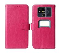 Cheshaoping Flip Premium Retro Business Cuir Housse Coque Etui Cas Couverture Protecteur Téléphone Case Portefeuille Cover pour AGM G3 Pro 5G 6.72" (Rose)