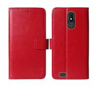 Cheshaoping Flip Premium Retro Business Cuir Housse Coque Etui Cas Couverture Protecteur Téléphone Case Portefeuille Cover pour BRONDI Amico Vero 4G 5.7" (Rouge)