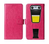 Cheshaoping Flip Premium Retro Business Cuir Housse Coque Etui Cas Couverture Protecteur Téléphone Case Portefeuille Cover pour FOSSiBOT F106 Plus 4G LTE 6.75" (Rose)