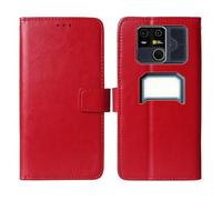 Cheshaoping Flip Premium Retro Business Cuir Housse Coque Etui Cas Couverture Protecteur Téléphone Case Portefeuille Cover pour AGM G3 Pro 5G 6.72" (Rouge)
