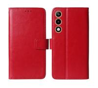 Cheshaoping Flip Premium Retro Business Cuir Housse Coque Etui Cas Couverture Protecteur Téléphone Case Portefeuille Cover pour Hammer Ventus 5G 6.77" (Rouge)