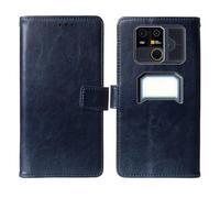Cheshaoping Flip Premium Retro Business Cuir Housse Coque Etui Cas Couverture Protecteur Téléphone Case Portefeuille Cover pour AGM G3 Pro 5G 6.72" (Bleu Fonce)
