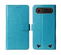 Cheshaoping Flip Premium Retro Business Cuir Housse Coque Etui Cas Couverture Protecteur Téléphone Case Portefeuille Cover pour Gigaset GLX8 Plus 2.4" (Bleu)