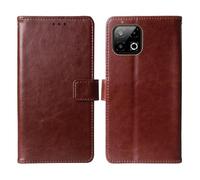 Cheshaoping Flip Premium Retro Business Cuir Housse Coque Etui Cas Couverture Protecteur Téléphone Case Portefeuille Cover pour Gigaset GS6 Pro 5G 6.67" (Brun)