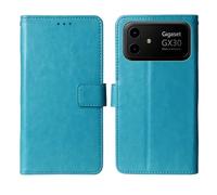 Cheshaoping Flip Premium Retro Business Cuir Housse Coque Etui Cas Couverture Protecteur Téléphone Case Portefeuille Cover pour Gigaset GX30 6.58" (Bleu)