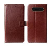 Cheshaoping Flip Premium Retro Business Cuir Housse Coque Etui Cas Couverture Protecteur Téléphone Case Portefeuille Cover pour JCB Tradesman 2F 4G 2.4" (Brun)
