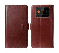 Cheshaoping Flip Premium Retro Business Cuir Housse Coque Etui Cas Couverture Protecteur Téléphone Case Portefeuille Cover pour iHunt Primo 4G 2.4" (Brun)