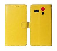 Cheshaoping Flip Premium Retro Business Cuir Housse Coque Etui Cas Couverture Protecteur Téléphone Case Portefeuille Cover pour Olympia Star 2.4" (Jaune)