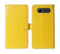 Cheshaoping Flip Premium Retro Business Cuir Housse Coque Etui Cas Couverture Protecteur Téléphone Case Portefeuille Cover pour Logicom Posh S85 2.51" (Jaune)