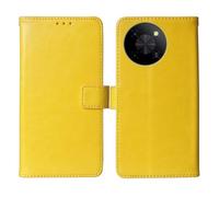 Cheshaoping Flip Premium Retro Business Cuir Housse Coque Etui Cas Couverture Protecteur Téléphone Case Portefeuille Cover pour Gigaset GP20 6.67" (Jaune)