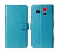Cheshaoping Flip Premium Retro Business Cuir Housse Coque Etui Cas Couverture Protecteur Téléphone Case Portefeuille Cover pour Olympia Star 2.4" (Bleu)