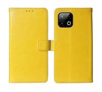 Cheshaoping Flip Premium Retro Business Cuir Housse Coque Etui Cas Couverture Protecteur Téléphone Case Portefeuille Cover pour Gigaset GS6 5G 6.67" (Jaune)