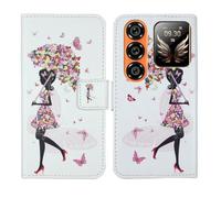 Cheshaoping Housse Case PU Cuir Cover Flip Etui Coque Protection Skin pour OUKITEL P2 Plus 5G 6.7" (Umbrella Girl Design)