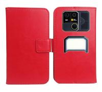 Cheshaoping Housse Coque pour AGM G3 Pro 5G 6.72" PU Cuir Etui Leather Case Cover Flip Cas Couverture Protecteur Portefeuille (Rouge)