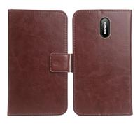 Cheshaoping Housse Coque pour Brondi Amico Home Nero 1.77" PU Cuir Etui Leather Case Cover Flip Cas Couverture Protecteur Portefeuille (Brun)