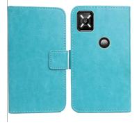 Cheshaoping Housse Coque pour Crosscall Core M6 5.99" PU Cuir Etui Leather Case Cover Flip Cas Couverture Protecteur Portefeuille (Bleu)