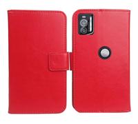 Cheshaoping Housse Coque pour Crosscall Stellar X5s / X5s Chamonix Mont Blanc 6.49" PU Cuir Etui Leather Case Cover Flip Cas Couverture Protecteur Portefeuille (Rouge)