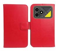 Cheshaoping Housse Coque pour Cubot Kingkong Dura 6.88" PU Cuir Etui Leather Case Cover Flip Cas Couverture Protecteur Portefeuille (Rouge)