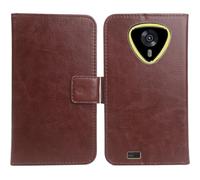 Cheshaoping Housse Coque pour Cubot Kingkong Mini 4 4.7" PU Cuir Etui Leather Case Cover Flip Cas Couverture Protecteur Portefeuille (Brun)