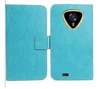 Cheshaoping Housse Coque pour Cubot Kingkong Mini 4 4.7" PU Cuir Etui Leather Case Cover Flip Cas Couverture Protecteur Portefeuille (Bleu)